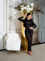 Salopete dama Soo sexySee-through KimK. LooK cu sclipici