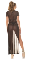 sexy cu maneca scurta plasa Cover-Up XXL Slit