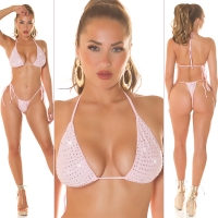 Sutien Costum de baie in doua piese sexy cu strasuri