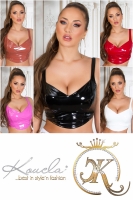 Topuri cu buricul gol sexy Latex Look Trager