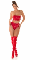 Topuri sexy Latex look cu fermoar