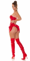 Topuri sexy Latex look cu fermoar