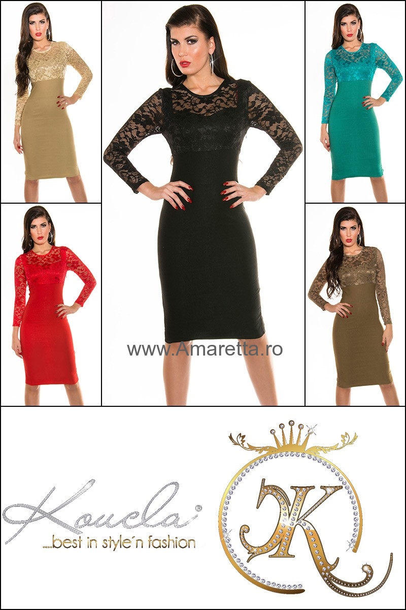 Rochie creion Sexxy fashion cu dantela