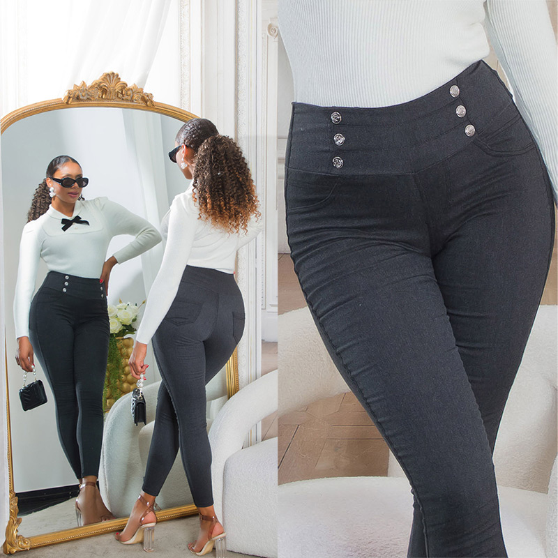 Jeggings Sexy cu talie inalta lining