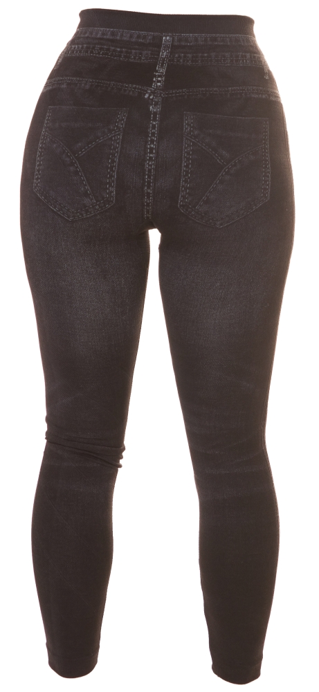 Jeggings Sexy Musthave cu talie inalta sclipici