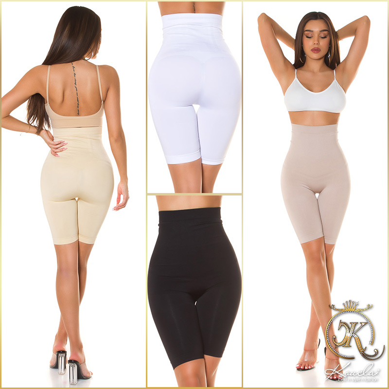 Pantaloni scurti sexy Shapewear cu talie inalta Biker