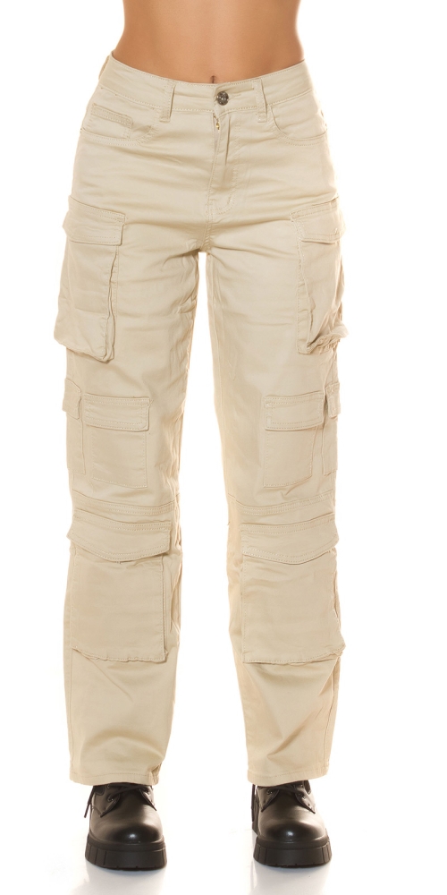 Pantaloni Sexy cu talie inalta Cargo 