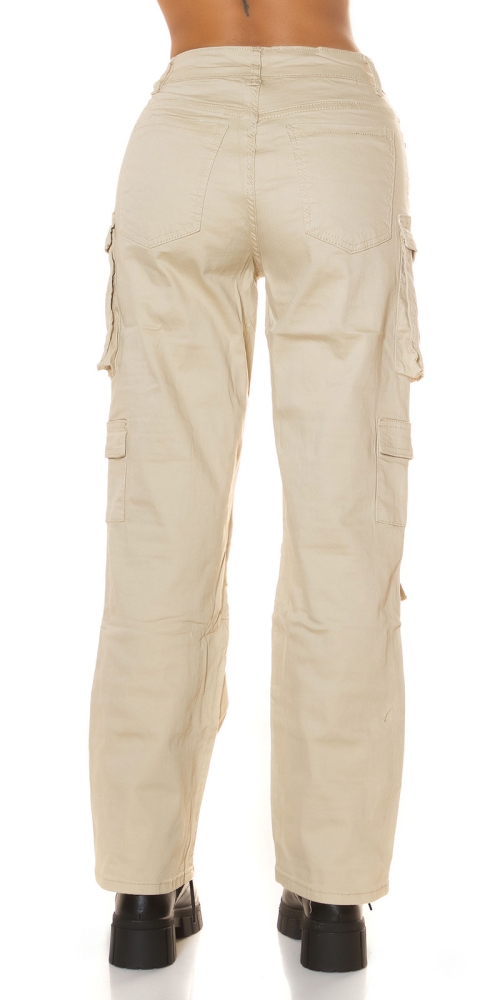 Pantaloni Sexy cu talie inalta Cargo 