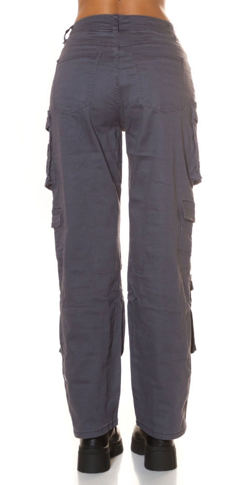 Pantaloni Sexy cu talie inalta Cargo 