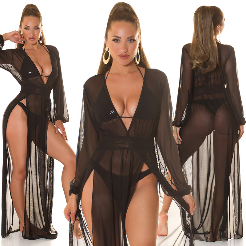 Rochie lunga sexy transparent / Cover-Up