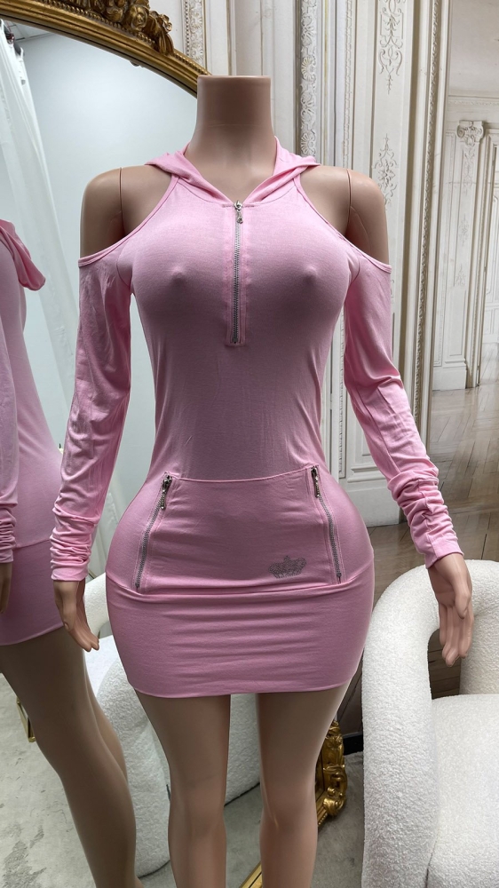 Rochie mini cu maneca lunga sexy decupaje