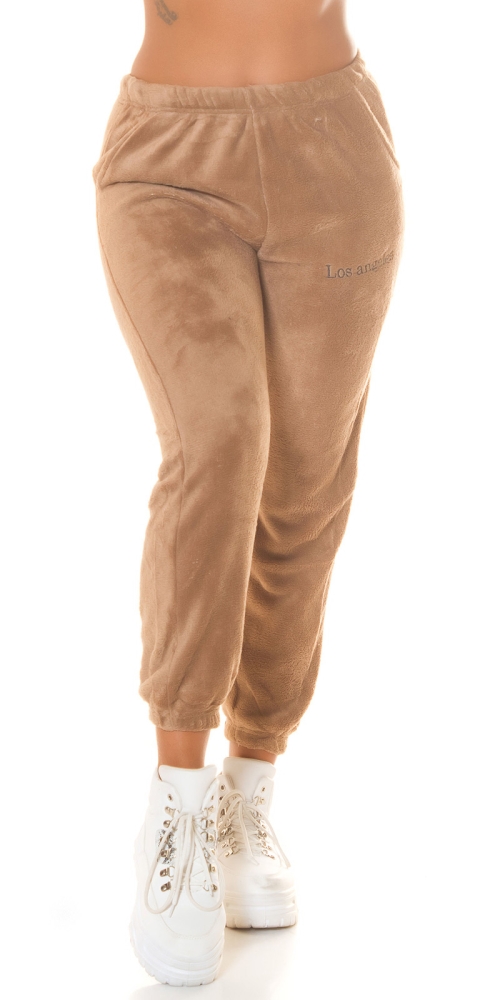 Sexy cu talie inalta plush Jogger 